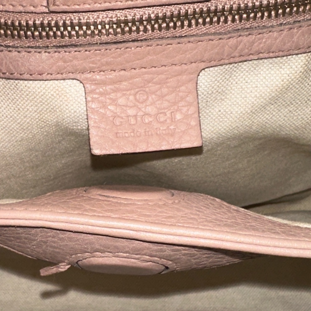 Gucci Pink Brown Bamboo Handle Satchel - Picture 12 of 14